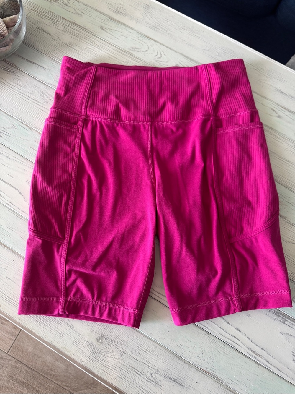 Mondetta Hot Pink Biker Shorts with Side Panels